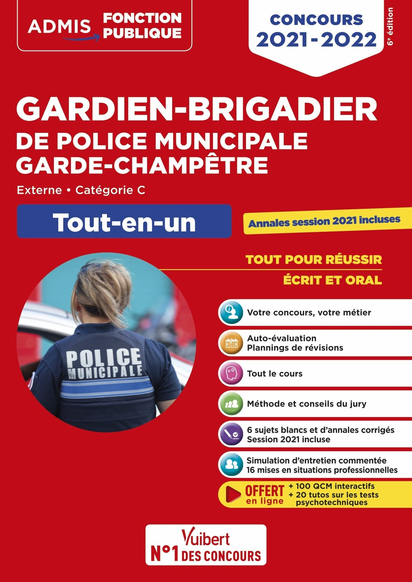 Gardien-brigadier de police municipale, garde champêtre : externe, catégorie C : tout-en-un, concour