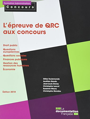 L'épreuve de QRC aux concours