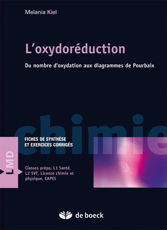 L'oxydoréduction : du nombre d'oxydation aux diagrammes de Pourbaix : fiches de synthèse et exercice