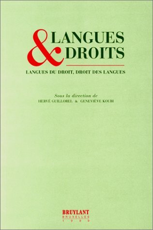 Langues et droit : langues du droit, droit des langues