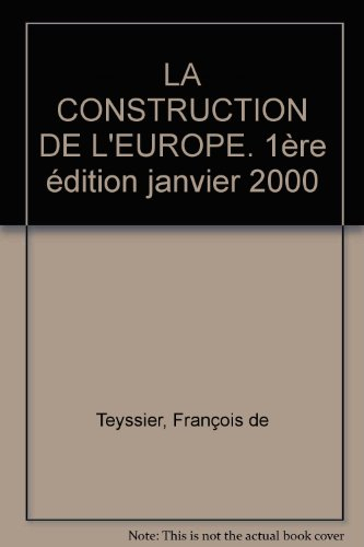 la construction de l'europe