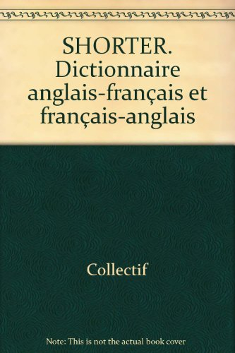 Harraps Shorter Dictionnaire Anglais Fra