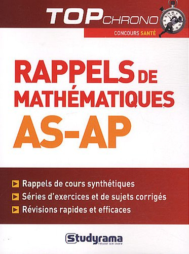Rappels de mathématiques AS-AP : concours santé