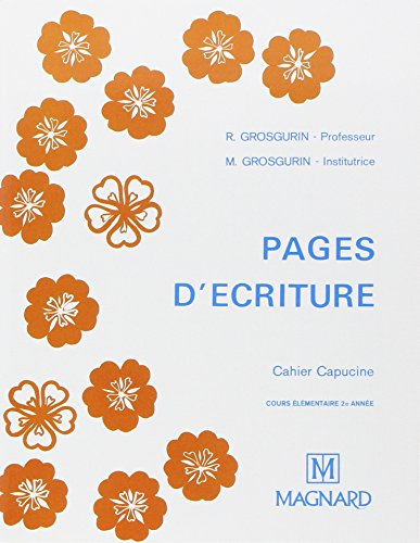 Pages d'écriture : cahier capucine, cours élémentaire 2e année