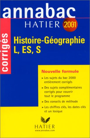 Histoire, géographie, L, ES, S