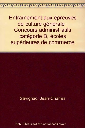 Entraînement aux épreuves de culture générale