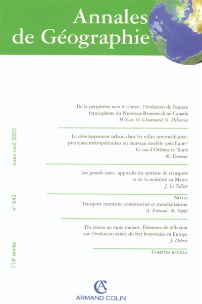 Annales de géographie, n° 642