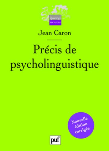 Précis de psycholinguistique