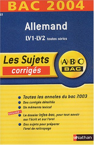 Allemand, LV1, LV2 toutes séries : Corrigés