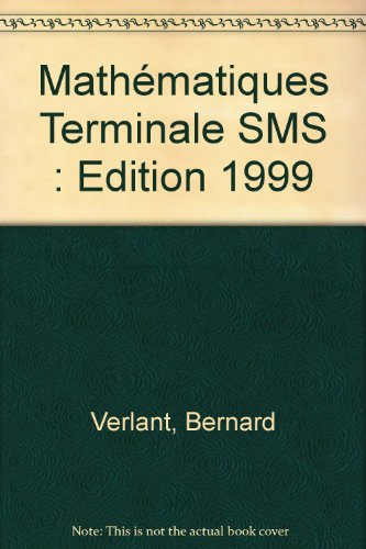 Mathématiques, terminale SMS