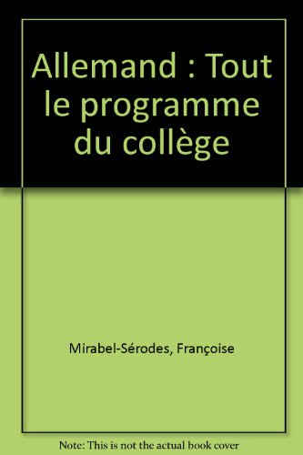 allemand : tout le programme du collège
