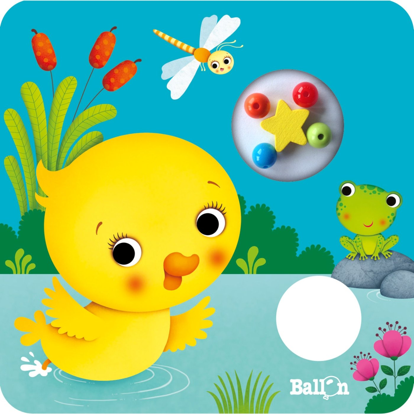 Petit canard s'amuse à l'étang