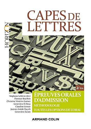 Capes de lettres : épreuves orales d'admission, méthodologie, toutes les options de l'oral