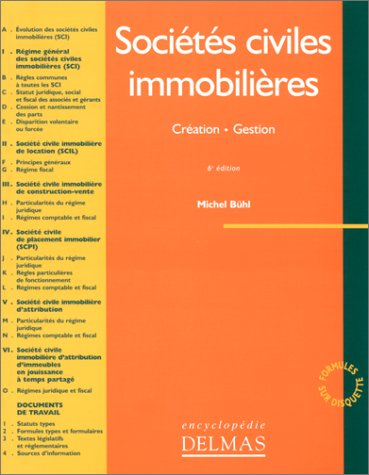 sociétés civiles immobilières (sci). création. gestion