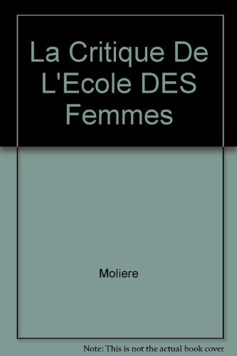 La Critique de l'école des femmes