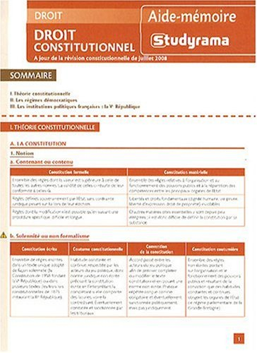Droit constitutionnel