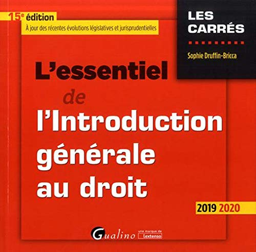 L'essentiel de l'introduction générale au droit : 2019-2020