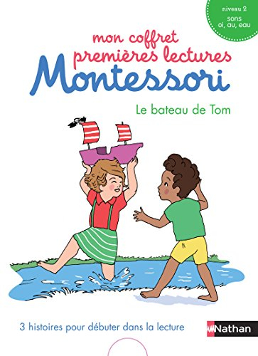 Mon coffret premières lectures Montessori : Le bateau de Tom : 3 histoires pour débuter dans la lecu