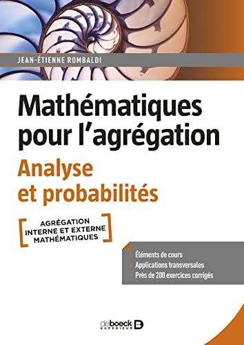 Mathématiques pour l'agrégation : analyse et probabilités : agrégation interne et externe mathématiq