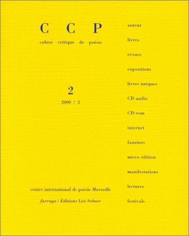 Cahier critique de poésie, n° 2. Louis-René des Forêts