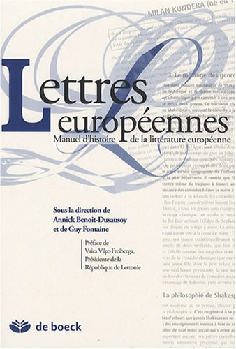 Lettres européennes : manuel universitaire d'histoire de la littérature européenne