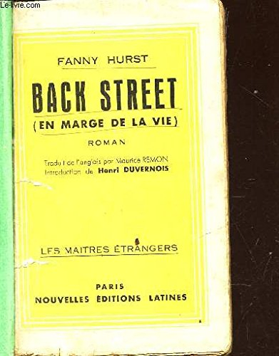 back street, en marge de la vie (roman). collection les maîtres étrangers.