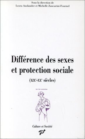 Différence des sexes et protection sociale : XIXe-XXe siècle