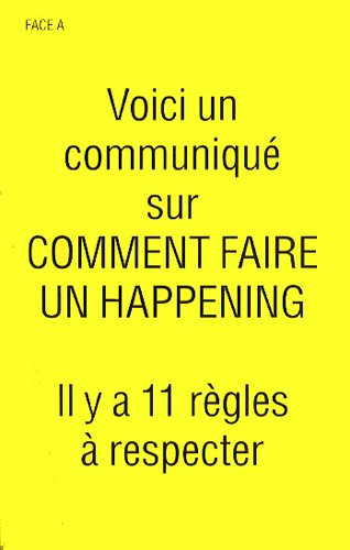 Comment faire un happening