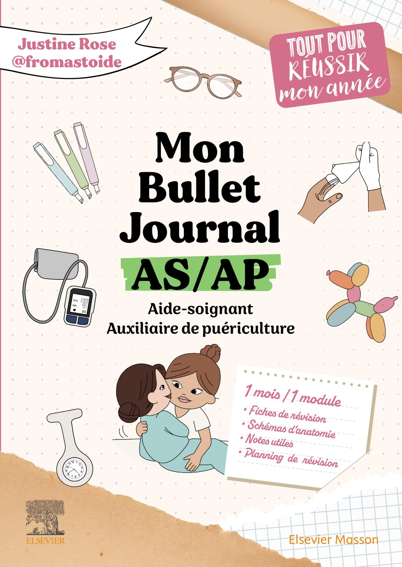 Mon bullet journal AS, AP ! : tout pour réussir mon année ! : fiches de révision, schémas d'anatomie