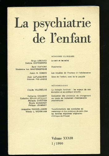psychiatrie de l'enfant, 1990, numéro 1, volume 33