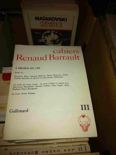 Cahiers Renaud-Barrault, n° 111. A propos du Cid Campeador ou Seigneur des batailles