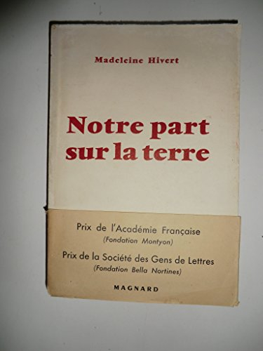 notre part sur la terre