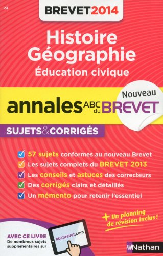 Histoire géographie, éducation civique : brevet 2014