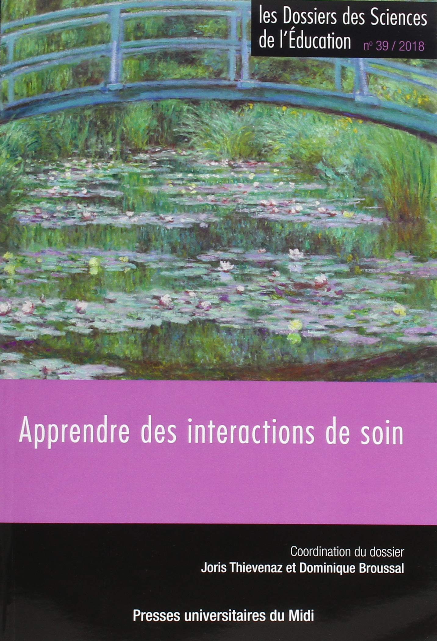Dossiers des sciences de l'éducation (Les), n° 39. Apprendre des interactions de soin