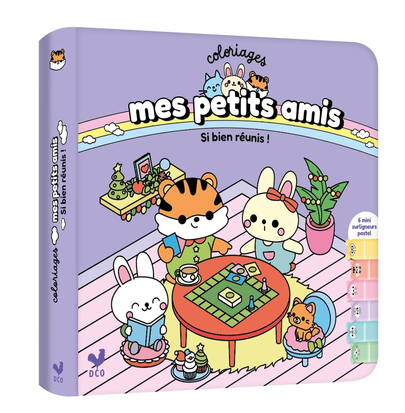 Coloriages mes petits amis avec 6 surligneurs : Si bien réunis !