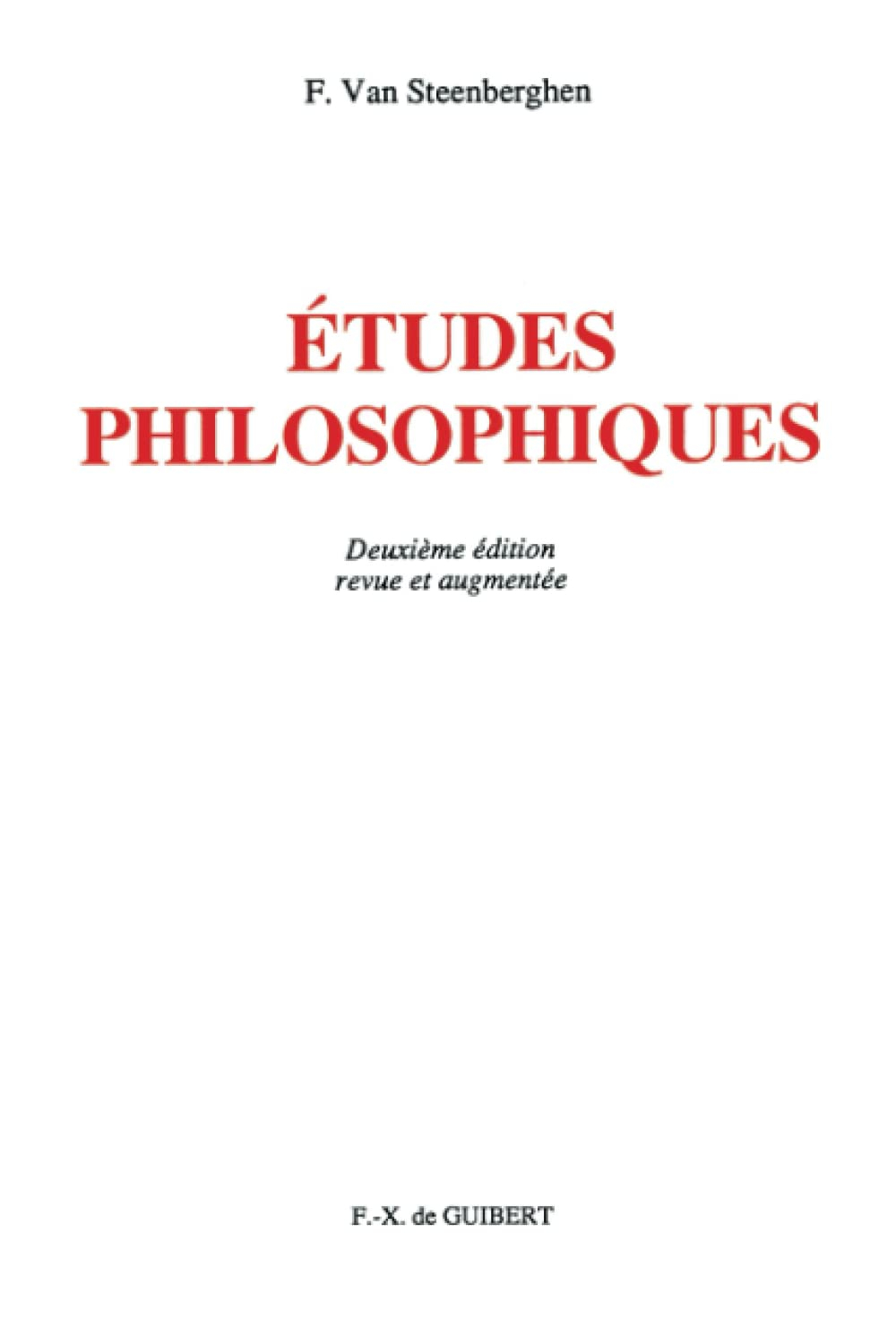Etudes philosophiques