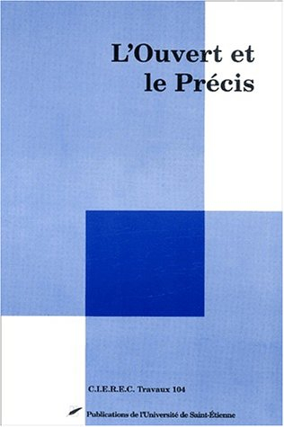 L'ouvert et le précis : douze études de grammaire et linguistique anglaises