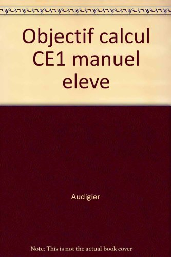 objectif calcul : cours élémentaire 1