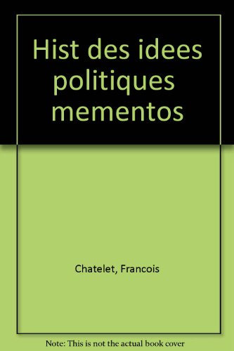 histoire des idées politiques