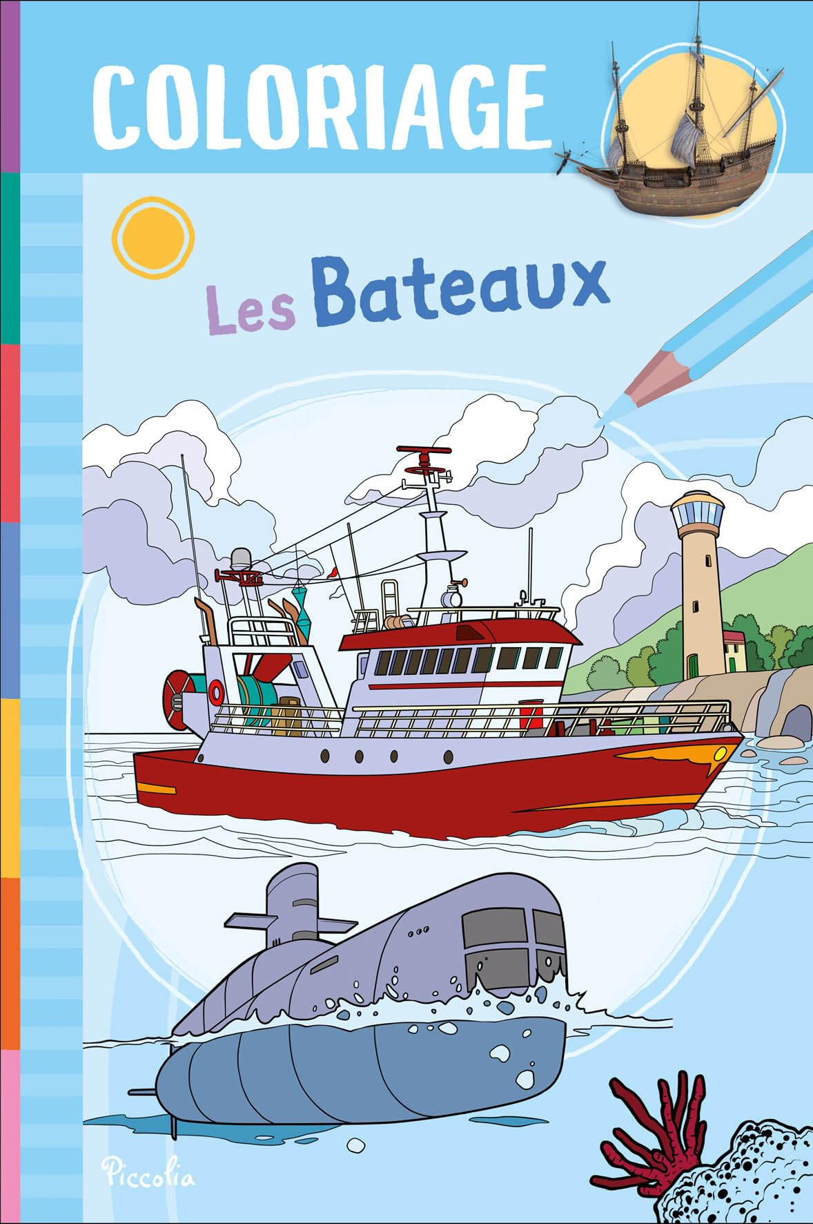 Les bateaux : coloriage