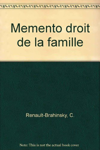 Droit des personnes et de la famille: Concubinage, Pacs et mariage, Divorce, Filiation
