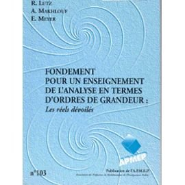 fondements pour un enseignement de l'analyse en termes d'ordres de grandeur : les réels dévoilés (br