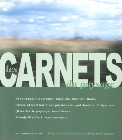 Carnets du paysage (Les), n° 4