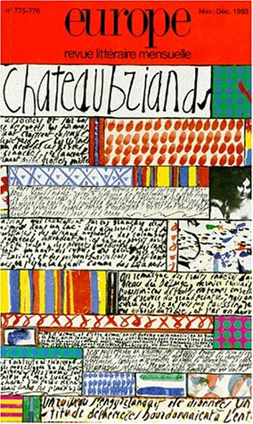 Europe, n° 775-776. Chateaubriand