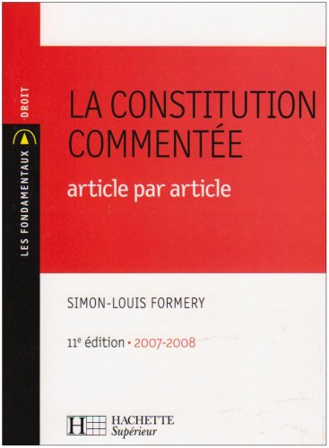 La Constitution commentée article par article