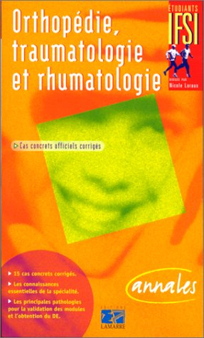 Orthopédie et rhumatologie : sujets officiels corrigés