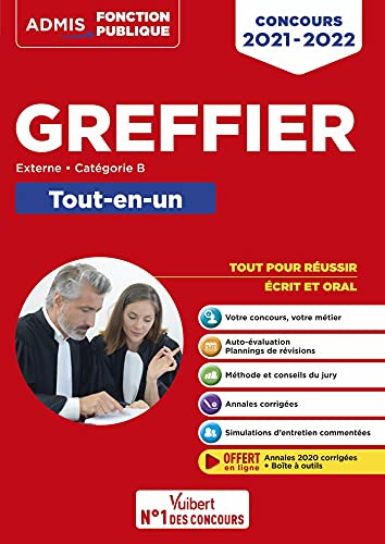 Greffier : tout-en-un, concours 2021-2022 : externe, catégorie B