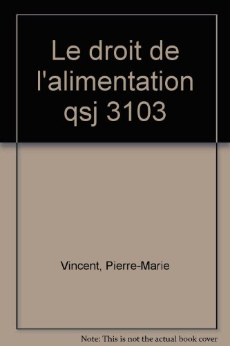 Le droit de l'alimentation
