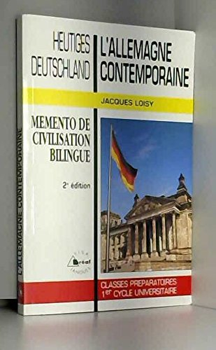 l'allemagne contemporaine. mémento de civilisation bilingue