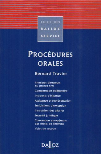 Procédures orales